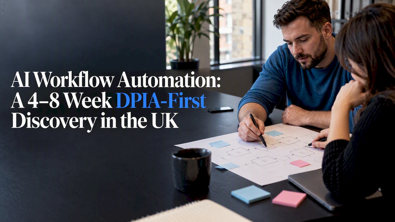Analysts mapping an AI workflow during discovery