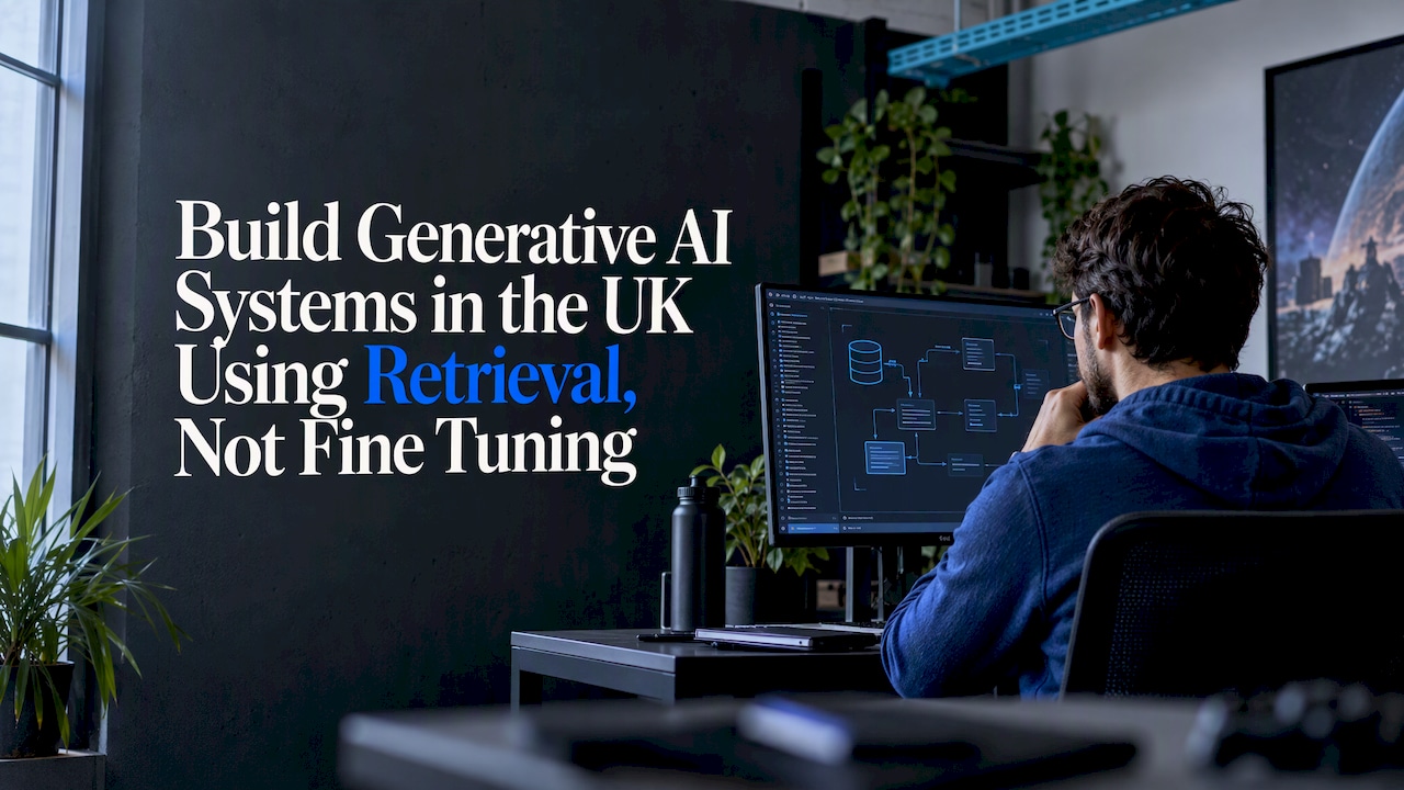 Engineer reviewing a retrieval AI architecture