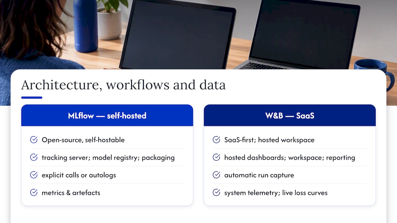 MLflow and WB architecture comparison